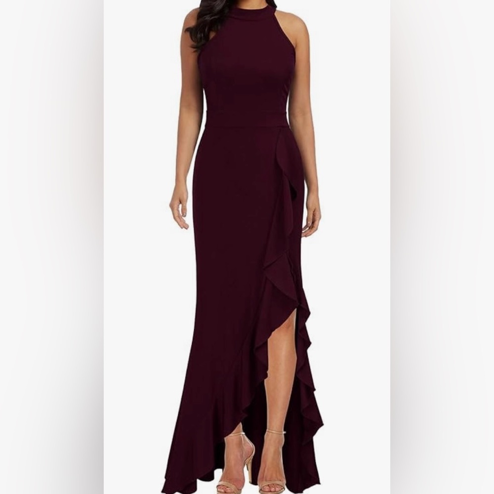 Woosea Women’s High Neck Mermaid Evening Dress